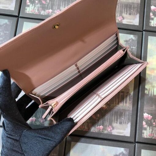 Replica Gucci 443436 GG Marmont Continental Wallet Light Pink 3