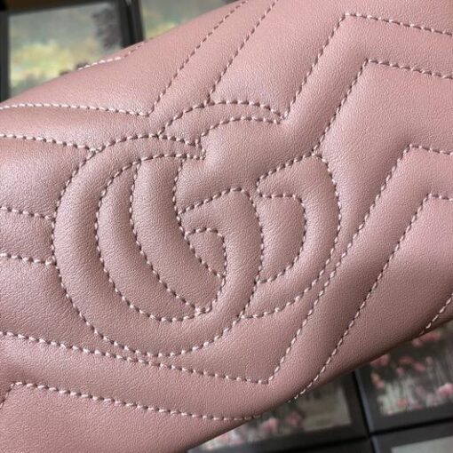 Replica Gucci 443436 GG Marmont Continental Wallet Light Pink 6