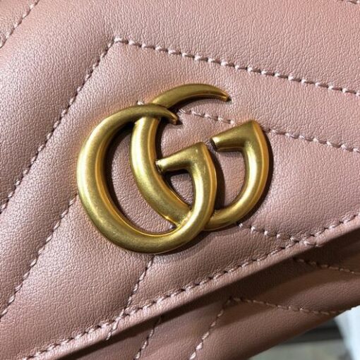 Replica Gucci 443436 GG Marmont Continental Wallet Light Pink 7