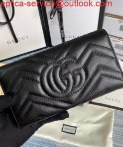 Replica Gucci 443436 GG Marmont Continental Wallet Black