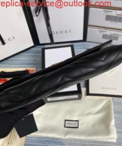 Replica Gucci 443436 GG Marmont Continental Wallet Black 2
