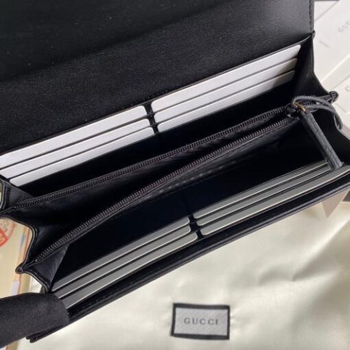 Replica Gucci 443436 GG Marmont Continental Wallet Black 7