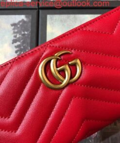 Replica Gucci 443123 GG Marmont Zip Around Wallet Red 2