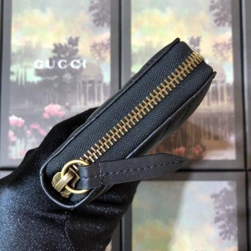 Replica Gucci 443123 GG Marmont Zip Around Wallet Black 3