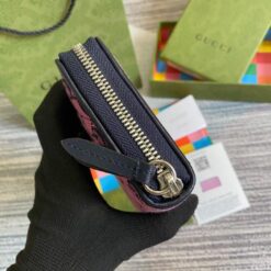 Replica Gucci 443123 GG Marmont Matelassé Zip Around Wallet Purple 2
