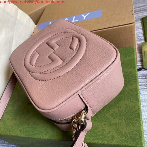 Replica Gucci 308364 Soho small leather crossbody-bags disco bag Pink 2