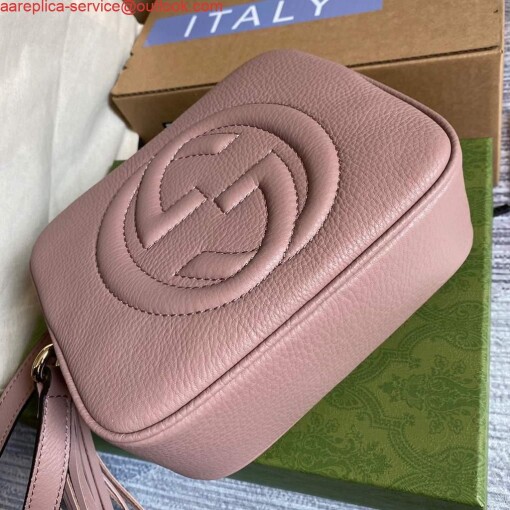 Replica Gucci 308364 Soho small leather crossbody-bags disco bag Pink 3