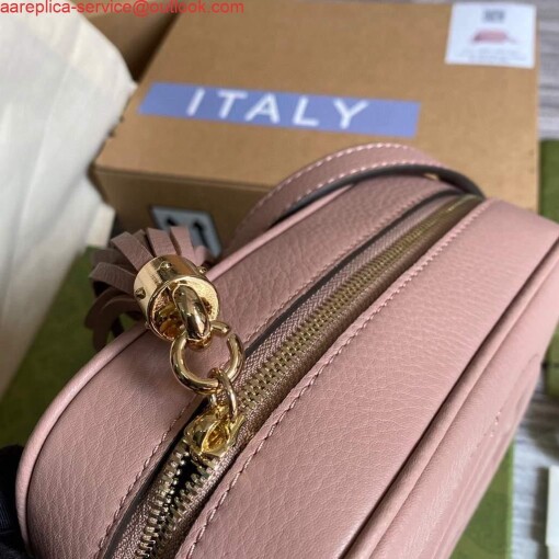 Replica Gucci 308364 Soho small leather crossbody-bags disco bag Pink 5