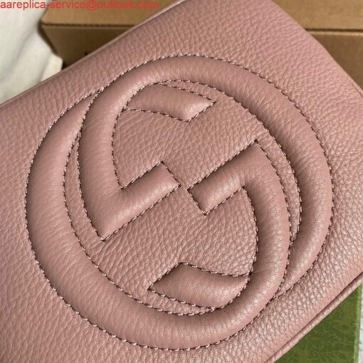 Replica Gucci 308364 Soho small leather crossbody-bags disco bag Pink 6