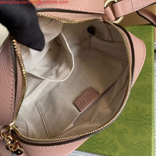 Replica Gucci 308364 Soho small leather crossbody-bags disco bag Pink 8