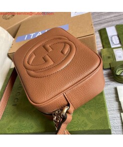 Replica Gucci 308364 Soho small leather crossbody-bags disco bag Brown 2