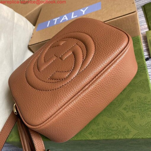 Replica Gucci 308364 Soho small leather crossbody-bags disco bag Brown 3