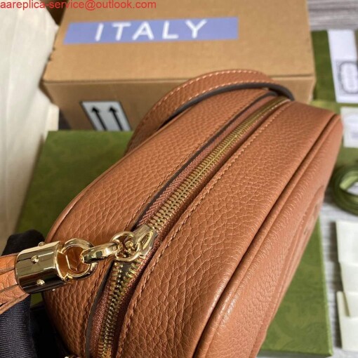 Replica Gucci 308364 Soho small leather crossbody-bags disco bag Brown 6