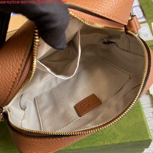 Replica Gucci 308364 Soho small leather crossbody-bags disco bag Brown 8