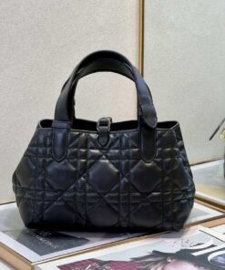 Replica Dior M2822 Small Dior Toujours Bag Black Macrocannage Calfskin 2