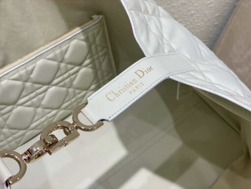 Replica Dior M2820 Large Dior Toujours Bag White Macrocannage Calfskin 7