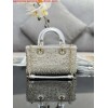 Replica Dior S0910 Micro Lady D-joy Bag Silver-Tone Satin with Gradient Bead Embroidery