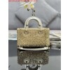 Replica Dior S0910 Micro Lady D-joy Bag Gold-Tone Satin with Gradient Bead Embroidery
