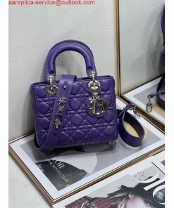 Replica Dior M0538 Small Lady My ABCDior Bag Lambskin Purple