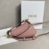 Replica Dior S5685 Micro Saddle Bag With Strap Scarlet Gray Goatskin 9