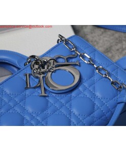 Replica Dior M0540 Medium Lady D-Joy Bag Blue Cannage Lambskin With Heart Motif 2