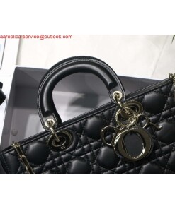 Replica Dior M0540 Medium Lady D-Joy Bag Black Cannage Lambskin With Heart Motif 2