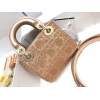 Replica Dior S0856 MICRO LADY DIOR BAG Horizon Yellow and Pink Metallic Cannage Lambskin Embroidered with Beads 9