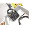 Replica Dior S0856 Micro Lady Dior Bag Square Embroidery Set with Pink Multicolor Strass 9