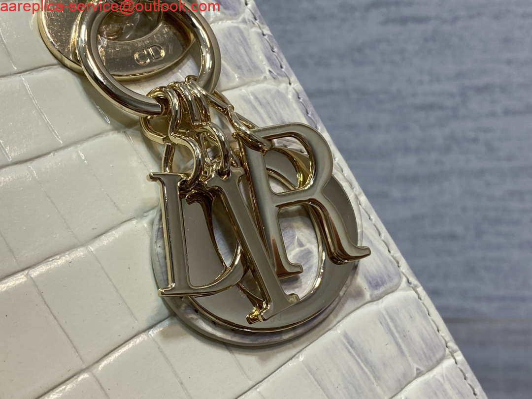 Replica Dior M0505 Mini Dior Lady Bag Beige Cannage Crocodile Gold 3 Replica Dior M0505 Mini Dior Lady Bag Beige Cannage Crocodile Gold 3