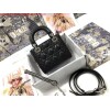 Replica Dior M0505 Mini Dior Lady Bag Black Cannage lambskin Sliver