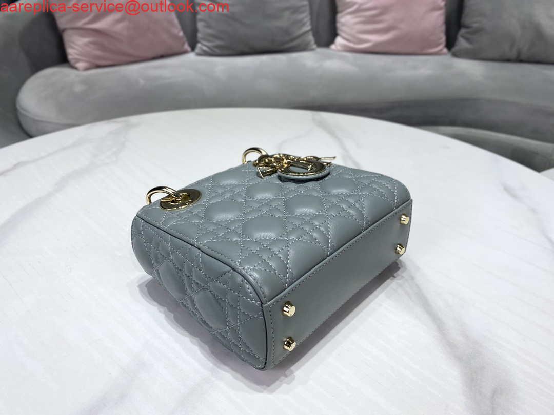 Replica Dior M0505 Mini Dior Lady Bag Light Blue Cannage lambskin Gold 4 Replica Dior M0505 Mini Dior Lady Bag Light Blue Cannage lambskin Gold 4