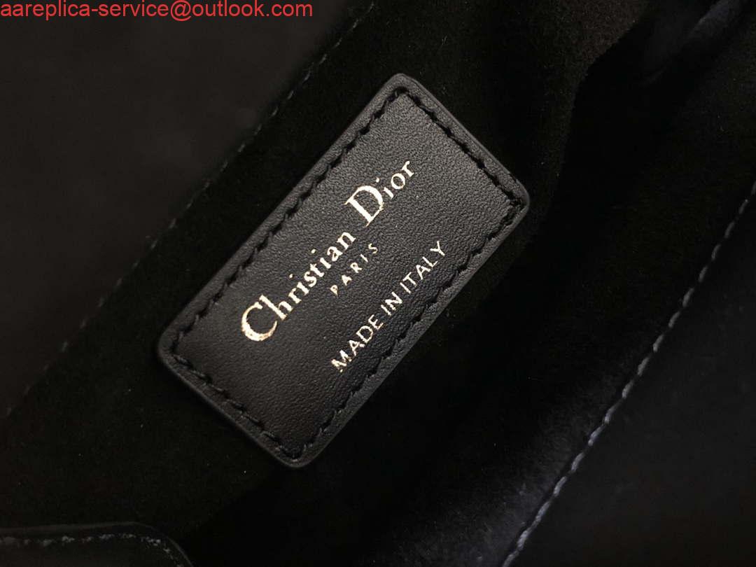 Replica Dior S0856 Micro Lady Dior Bag Horizon Black Metallic Cannage Lambskin with multicolor embroidery sequins 8 Replica Dior S0856 Micro Lady Dior Bag Horizon Black Metallic Cannage Lambskin with multicolor embroidery sequins 8