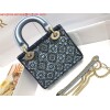 Replica Dior M0505 Mini Dior Lady Bag Metallic Calfskin and Satin with Rose Des Vents Resin Pearl Embroidery 9