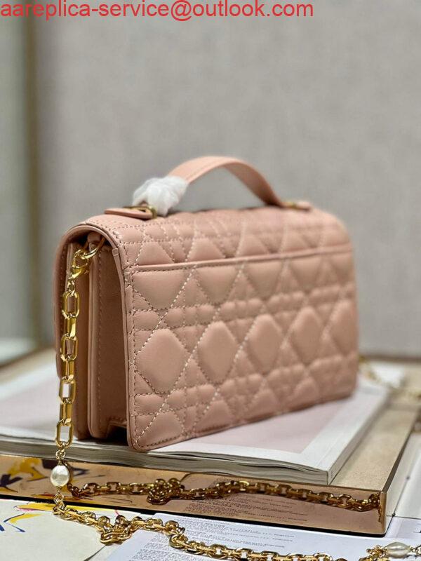 Replica Dior S0980 Mini Miss Dior Bag Latte Cannage Lambskin Pink 5