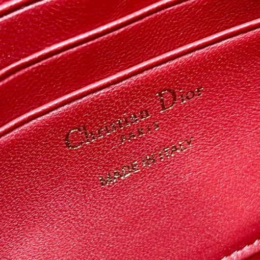 Replica Dior S0980 Mini Miss Dior Bag Latte Cannage Lambskin Red 8