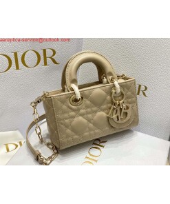 Replica Dior S0910 Micro Lady D-joy Bag Sand Colored Cannage Lambskin 2