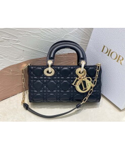 Replica Dior M0613 Small Lady D-joy Bag Black Cannage Lambskin