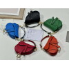 Replica Dior S5685 Micro Saddle Bag With Strap Scarlet Light Blue Goatskin 10