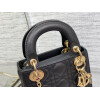 Replica Dior M0505 Mini Dior Lady Bag Black Cannage Calfskin Gold