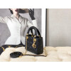 Replica Dior M0505 Mini Dior Lady Bag Black Cannage Calfskin Gold 9