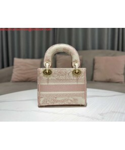 Replica Dior M0500 MINI Lady D-LITE Bag Pink Toile de Jouy Embroidery 2
