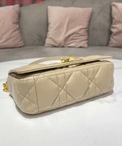 Replica Dior M9241 Small Quilted Macrocannage Calfskin Yellow 2