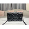 Replica Dior S5135 Caro Macrocannage Pouch Black Quilted Macrocannage Calfskin