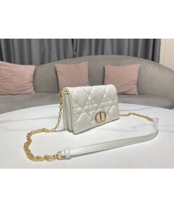 Replica Dior S5135 Caro Macrocannage Pouch Latte Quilted Macrocannage Calfskin
