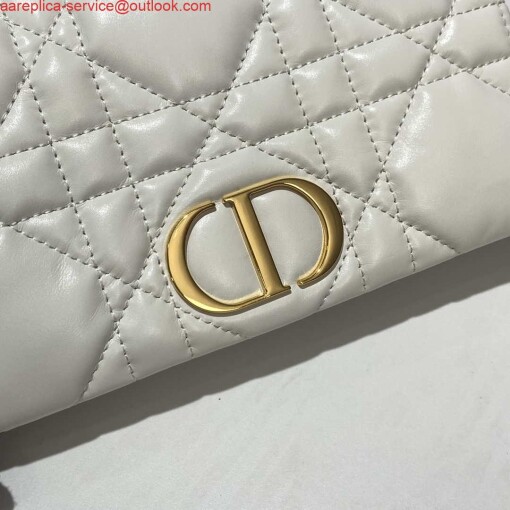 Replica Dior S5135 Caro Macrocannage Pouch Latte Quilted Macrocannage Calfskin 5