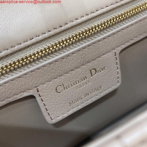 Replica Dior Medium Caro Bag Calfskin M9242 Kakhi 8