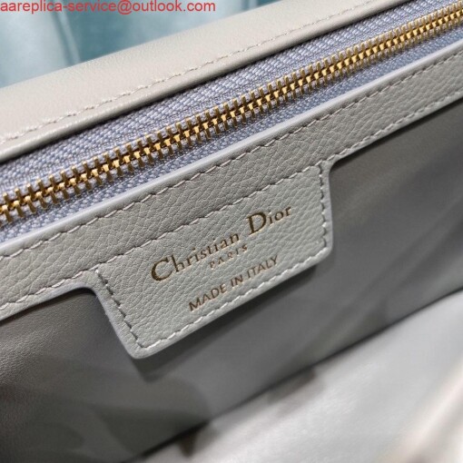 Replica Dior Medium Caro Bag Calfskin M9242 Gray 8