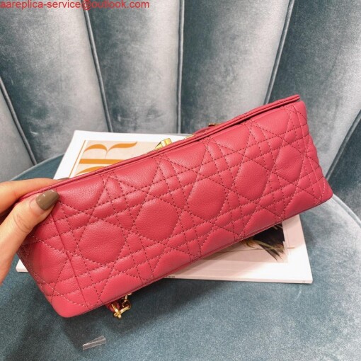 Replica Dior Medium Caro Bag Calfskin M9242 Red 5