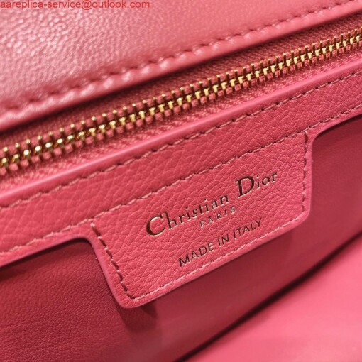 Replica Dior Medium Caro Bag Calfskin M9242 Red 8