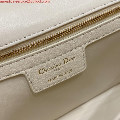 Replica Dior Medium Caro Bag Calfskin M9242 White 8